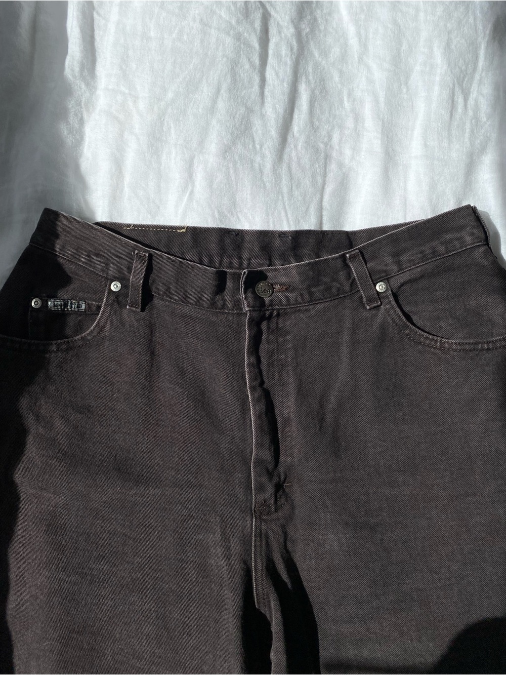 Lee Riveted Dark Brown Jeans - Picture 3 of 5